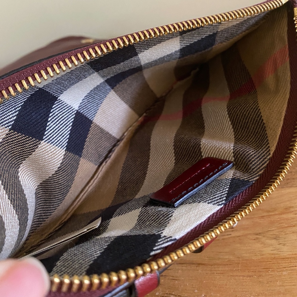 Burberry Deep Burgundy Wristlet - Picture 4 of 14